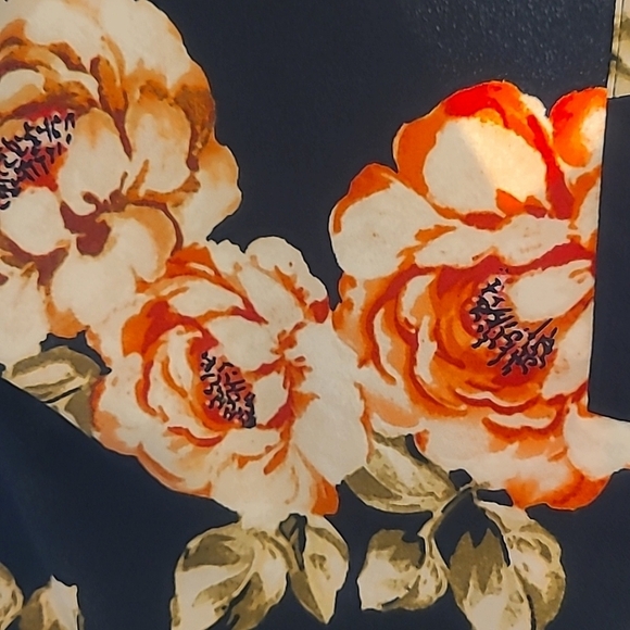 A New Day Floral Cap Sleeve Sheath Dress Black Rose Print Pullover V-Neck XS - Picture 7 of 16